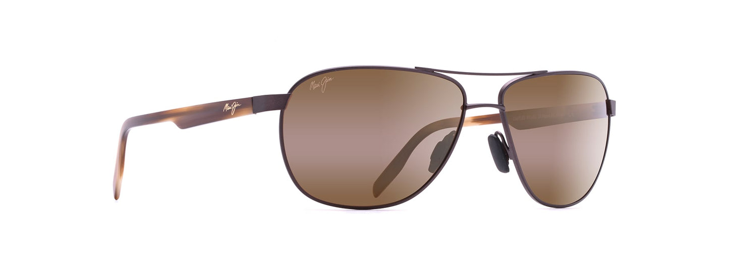 Maui Jim Castles Polarized Sunglasses - Matte Chocolate Frame HCL Bronze Lens