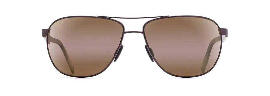Maui Jim Castles Polarized Sunglasses - Matte Chocolate Frame HCL Bronze Lens