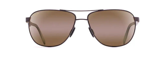 Maui Jim Castles Polarized Sunglasses - Matte Chocolate Frame HCL Bronze Lens