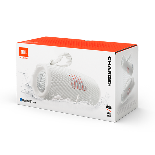 JBL Charge 6 Portable BT Speaker, White