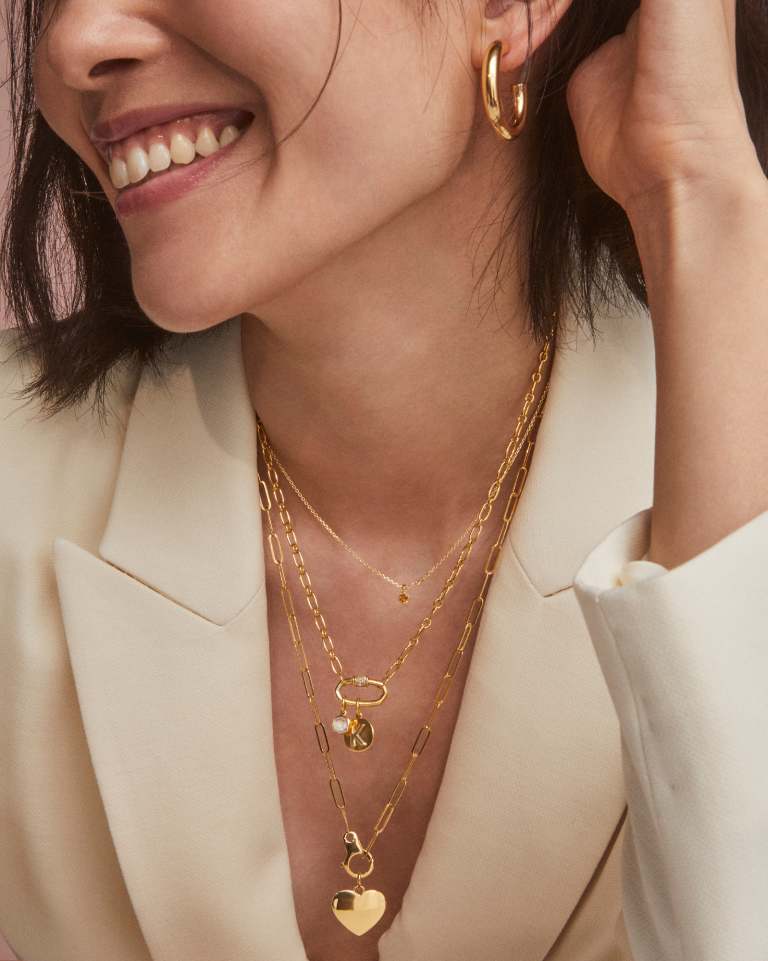Kendra Scott Bristol Link Necklace, 18k Gold Vermeil
