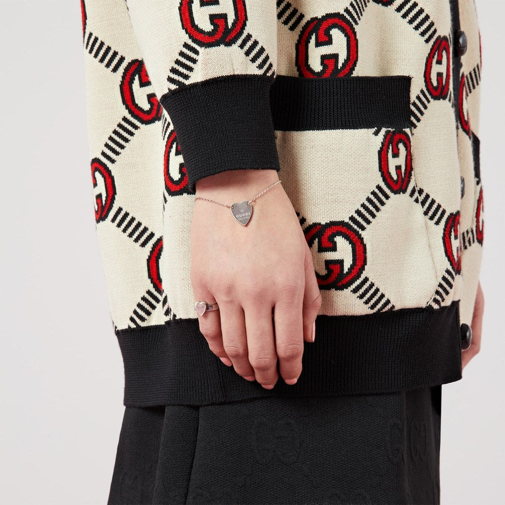 Gucci Trademark Bracelet with Heart Pendant